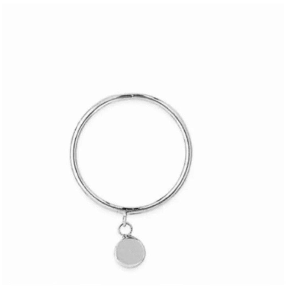 Silver Circle Pendant Charm Decoration Ring